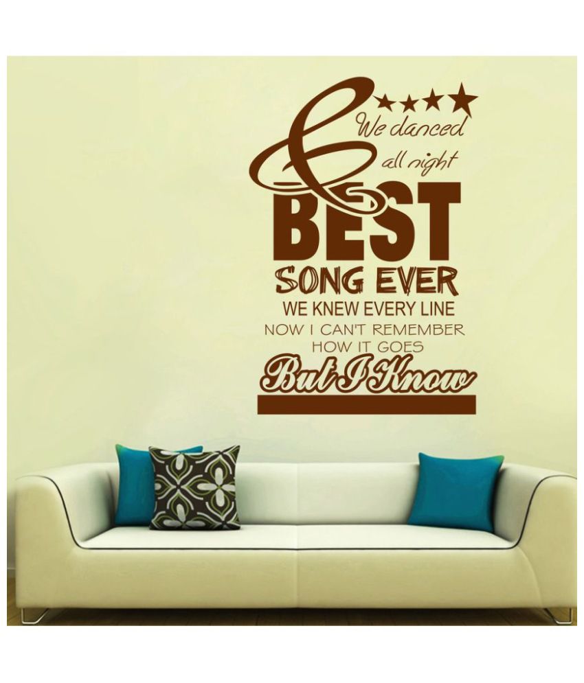     			Decor Villa Best song ever PVC Wall Stickers
