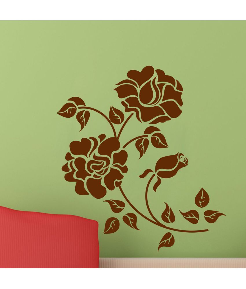     			Decor Villa Rose PVC Wall Stickers