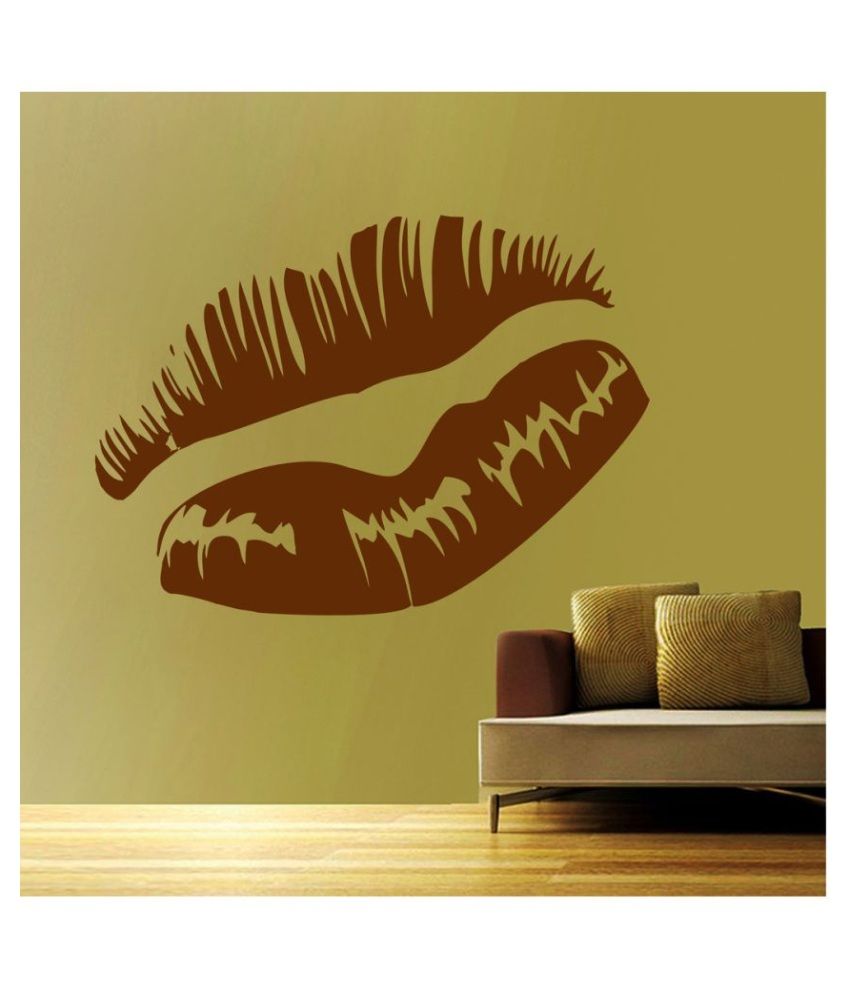     			Decor Villa Lips PVC Wall Stickers