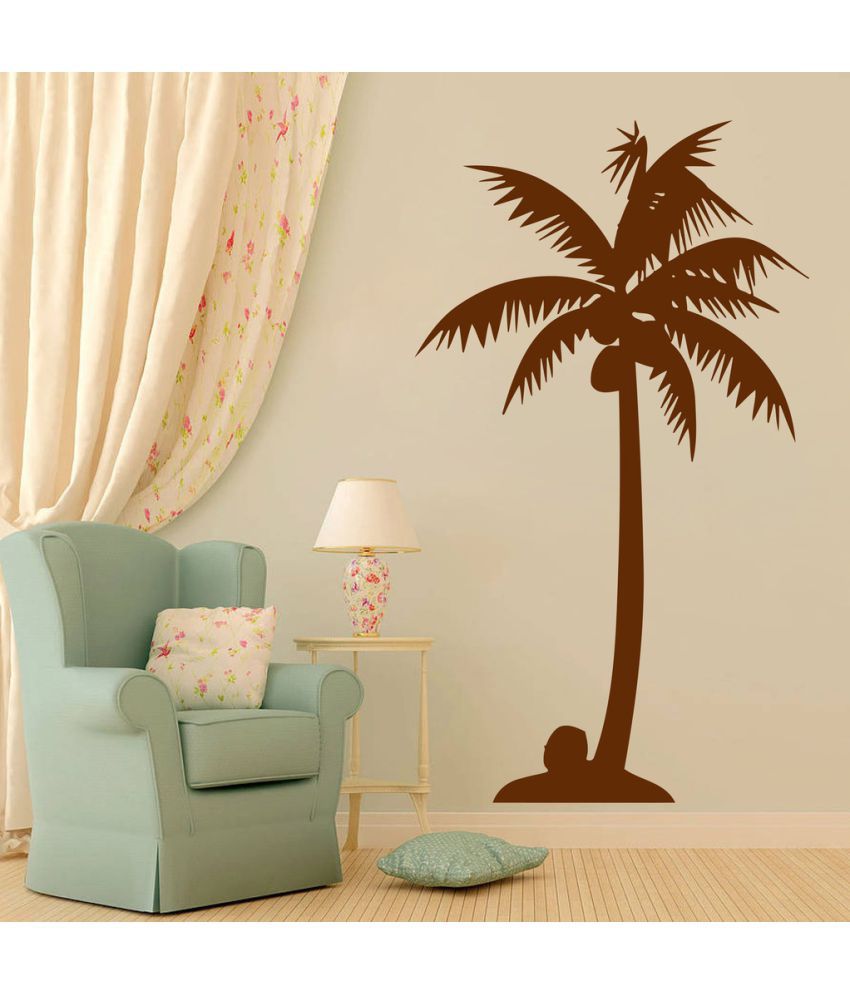     			Decor Villa Palm Tree PVC Wall Stickers