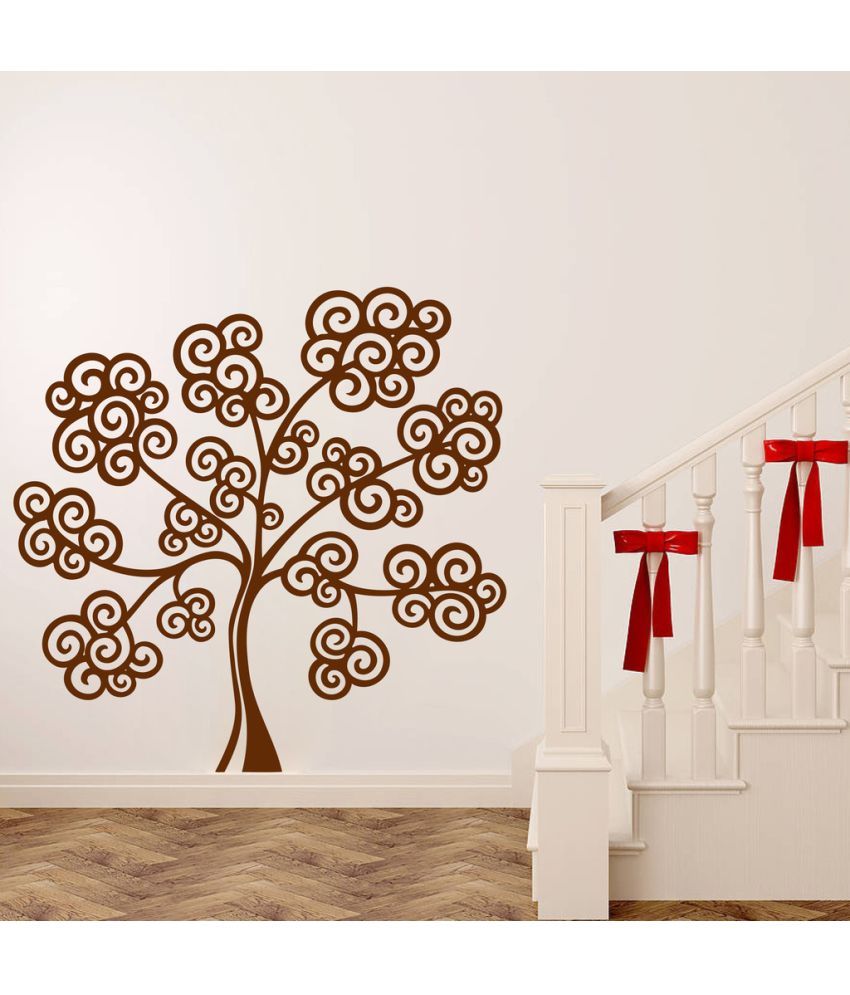     			Decor Villa Small Tree PVC Wall Stickers