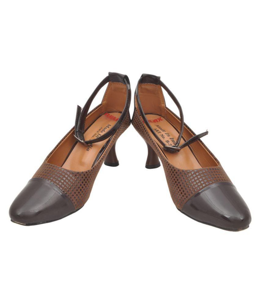 Relax Brown Kitten Heels Price in India Buy Relax Brown Kitten Heels
