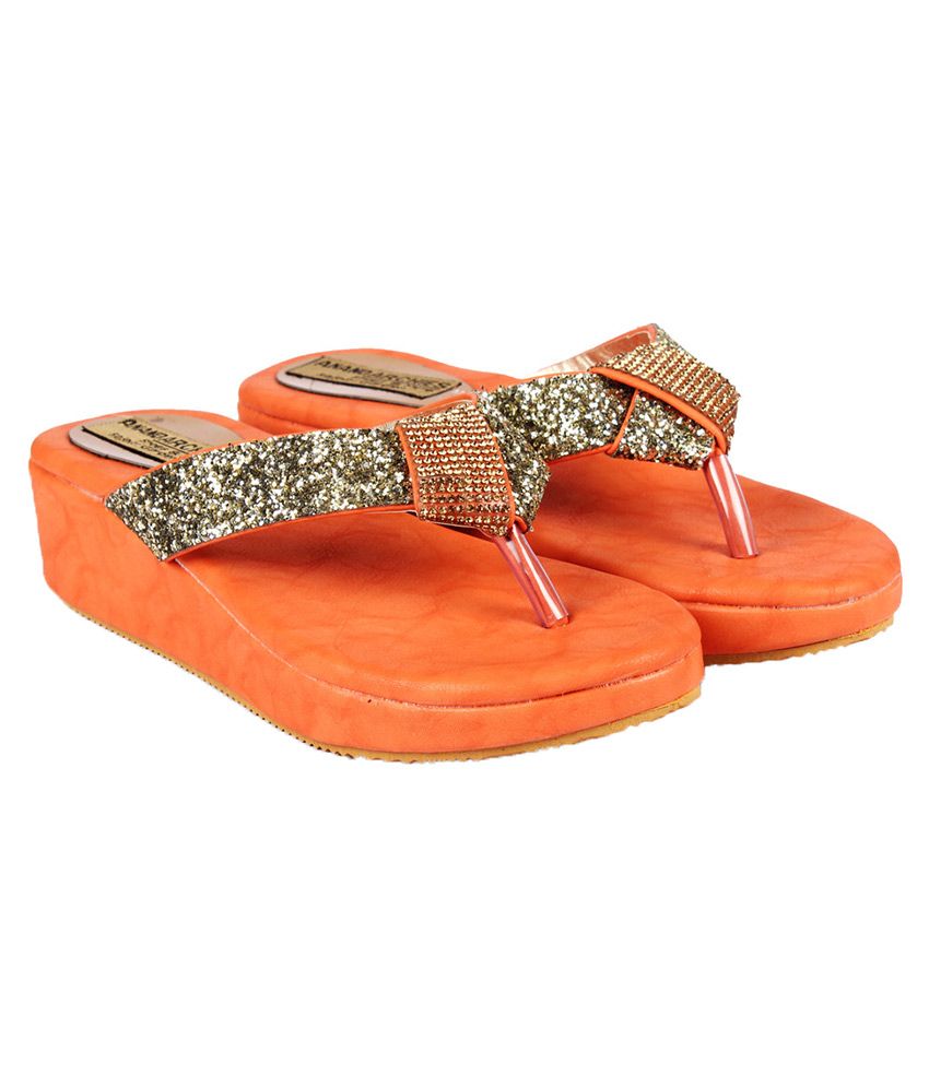 Anand Archies Orange Wedges Heels Price in India- Buy Anand Archies ...