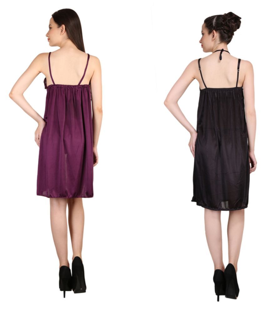 Buy Crazeis Multi Color Satin Nighty & Night Gowns Online at Best Prices in India - Snapdeal