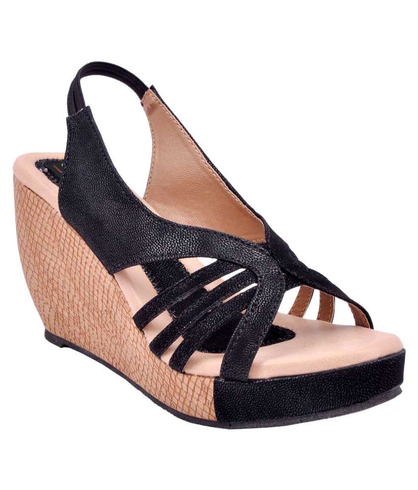 short black wedge heels