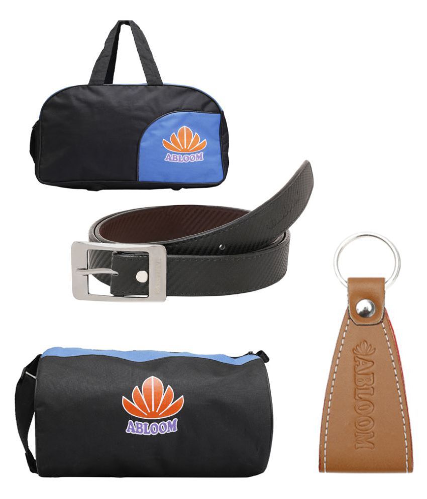 Abloom Black Gym Bag with Duffel Bag, Belt and Key Chain Buy Abloom