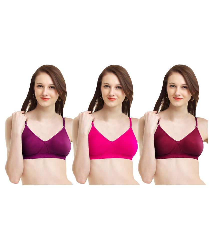     			Madam Multi Color Cotton T-Shirt Bra