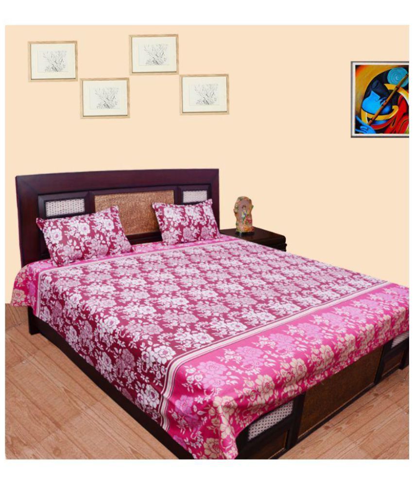 Anand Traders Double Cotton Floral Bed Sheet Buy Anand Traders Double