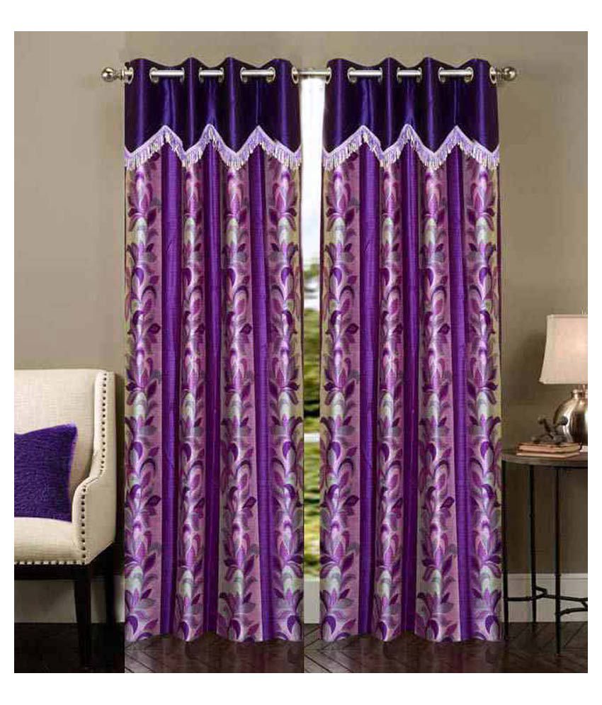     			Stella Creations Set of 2 Window Eyelet Curtains Abstract Multi Color