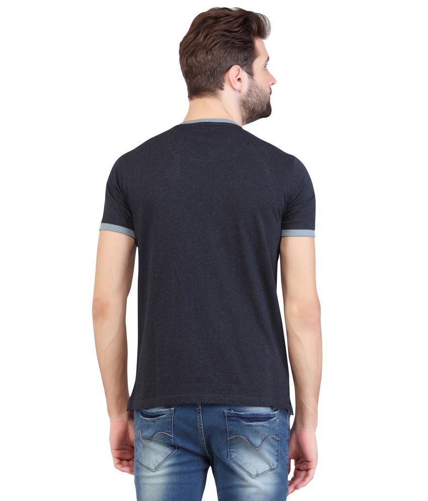 By Fbb Navy Blue Solid Slim Fit Shirt 