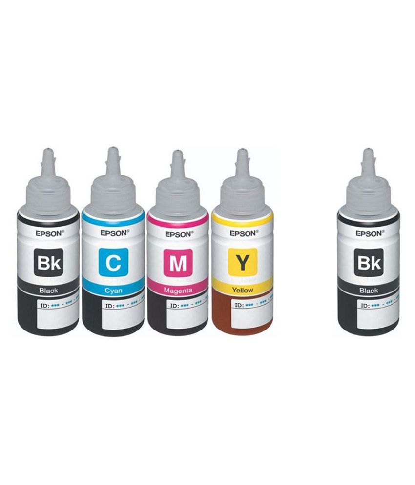     			Epson Ink All Colors + Black Extra 70 Ml Each For L100/L110/L200/L210/L300/L350/L355/L550