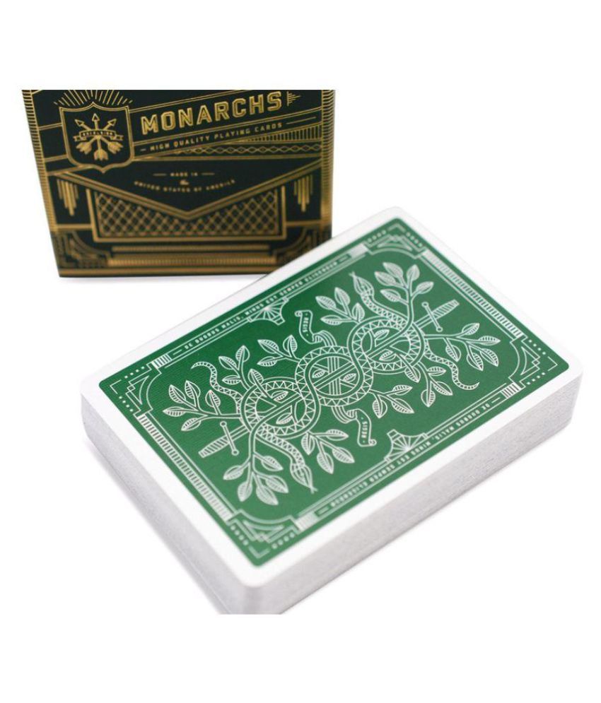 monarch green playing cards