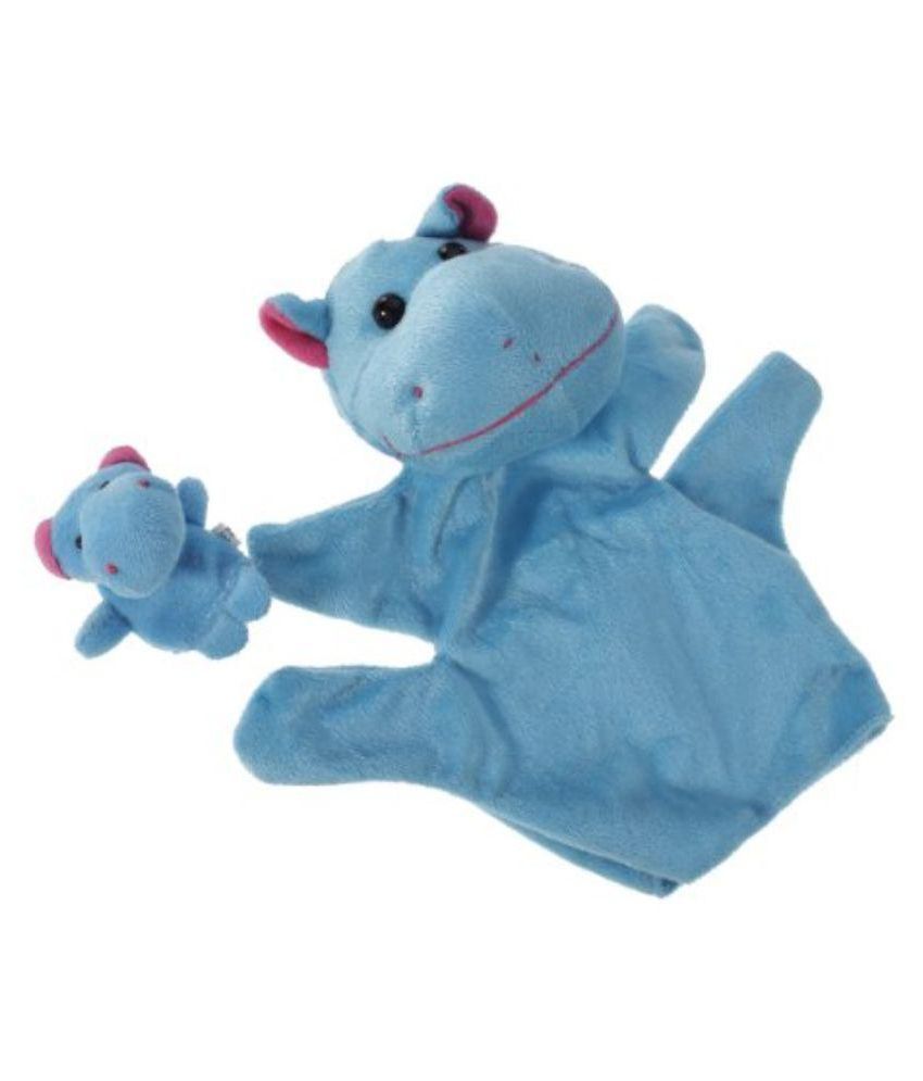 blue stuffed hippo