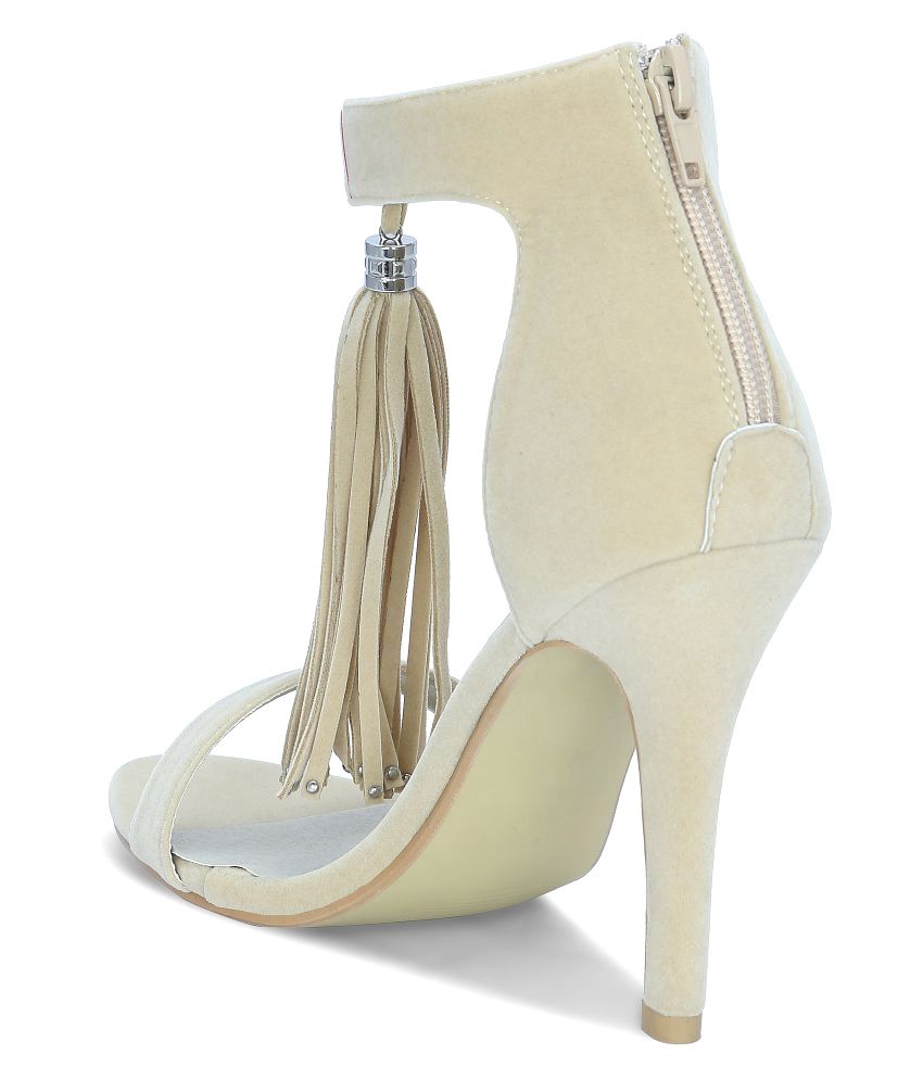 stiletto beige heels