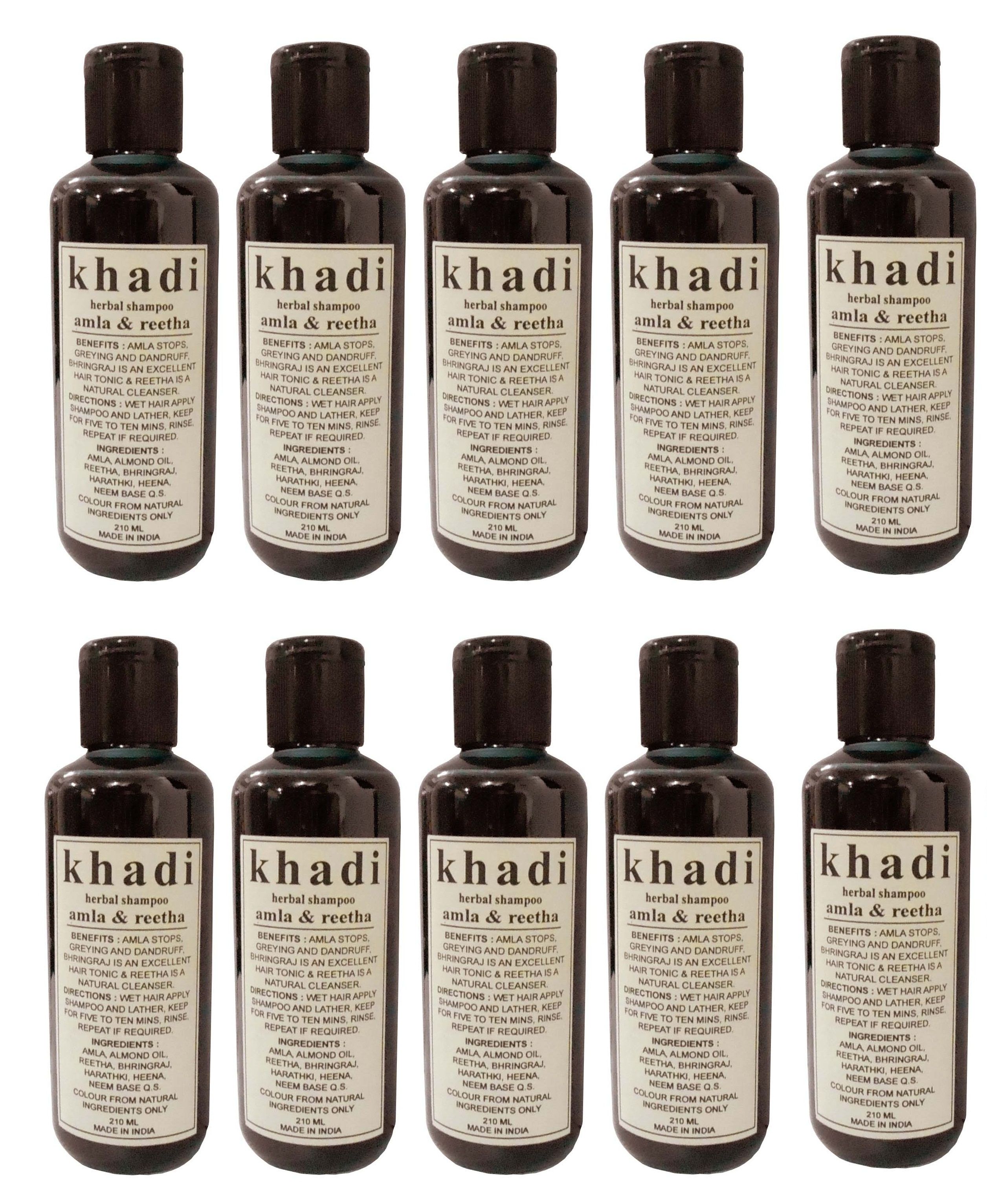     			Khadi Herbal Amal & Reetha Shampoo - 210ml (Pack of 10)