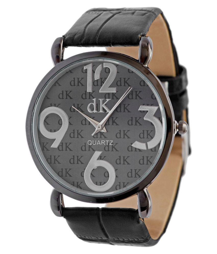 black analog wrist watch