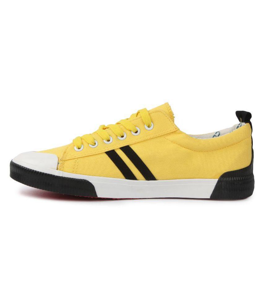 Columbus Sneakers Yellow Casual Shoes 