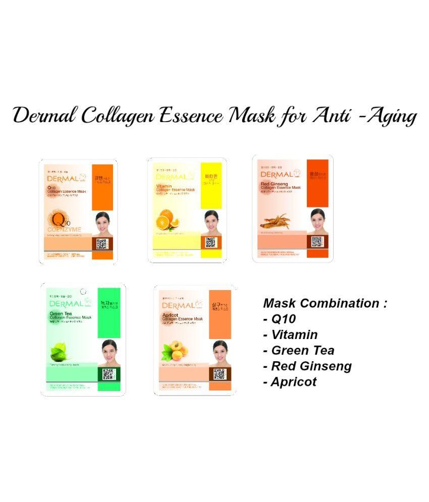 Dermal Dermal Q10, Vitamin. Green tea, Red ginseng, Apricot Face Mask