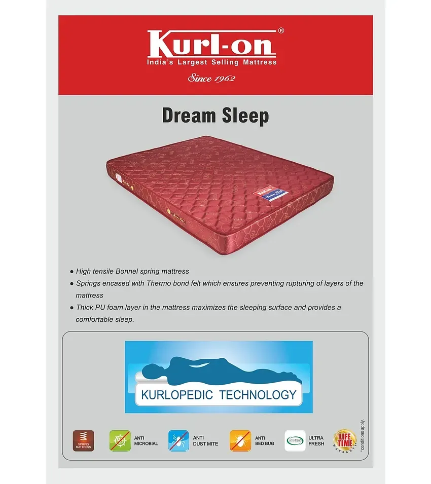 Kurlon dream deals sleep mattress price