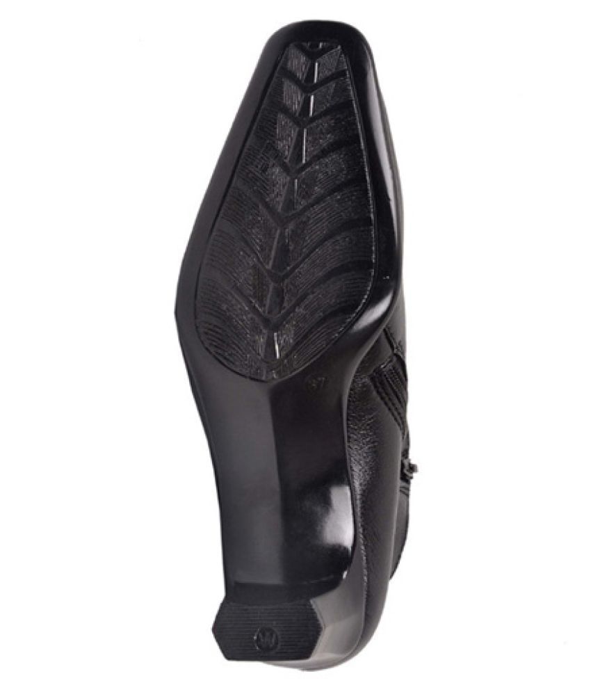 Madames Black Mid Calf Chelsea Boots Price in India- Buy ...