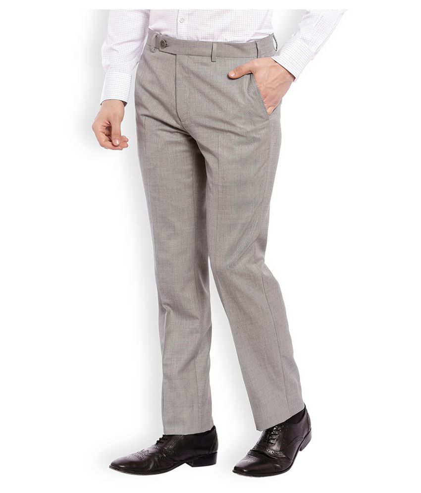 Raymond Grey Regular Flat Trouser - Buy Raymond Grey Regular Flat ...