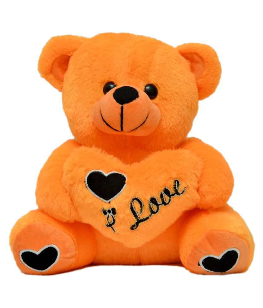 Vpra Mart Orange Soft Fabric Love Teddy bear stuffed love soft toy ...