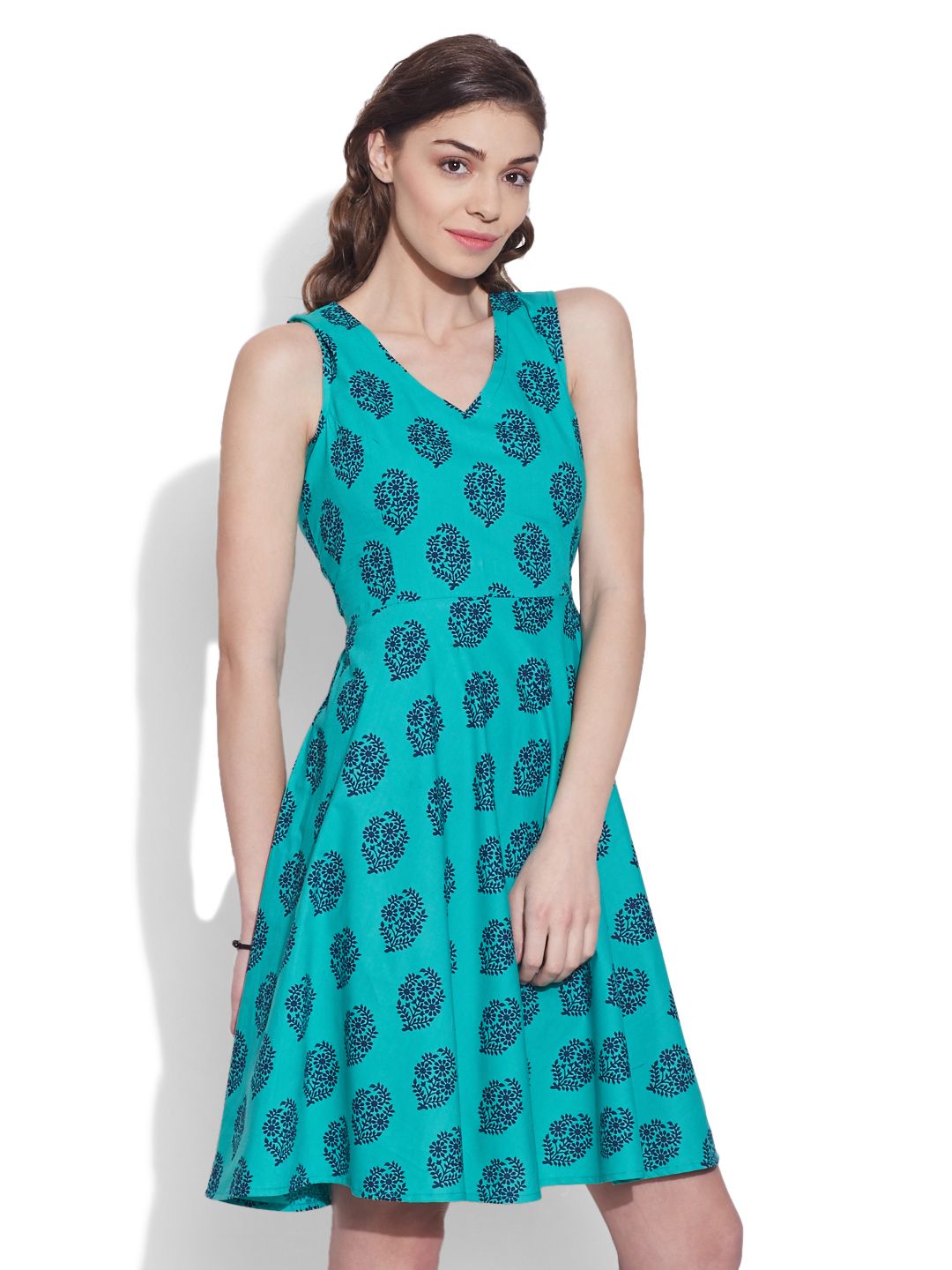 Very Me Turquoise Cotton Dresses Buy Very Me Turquoise Cotton Dresses