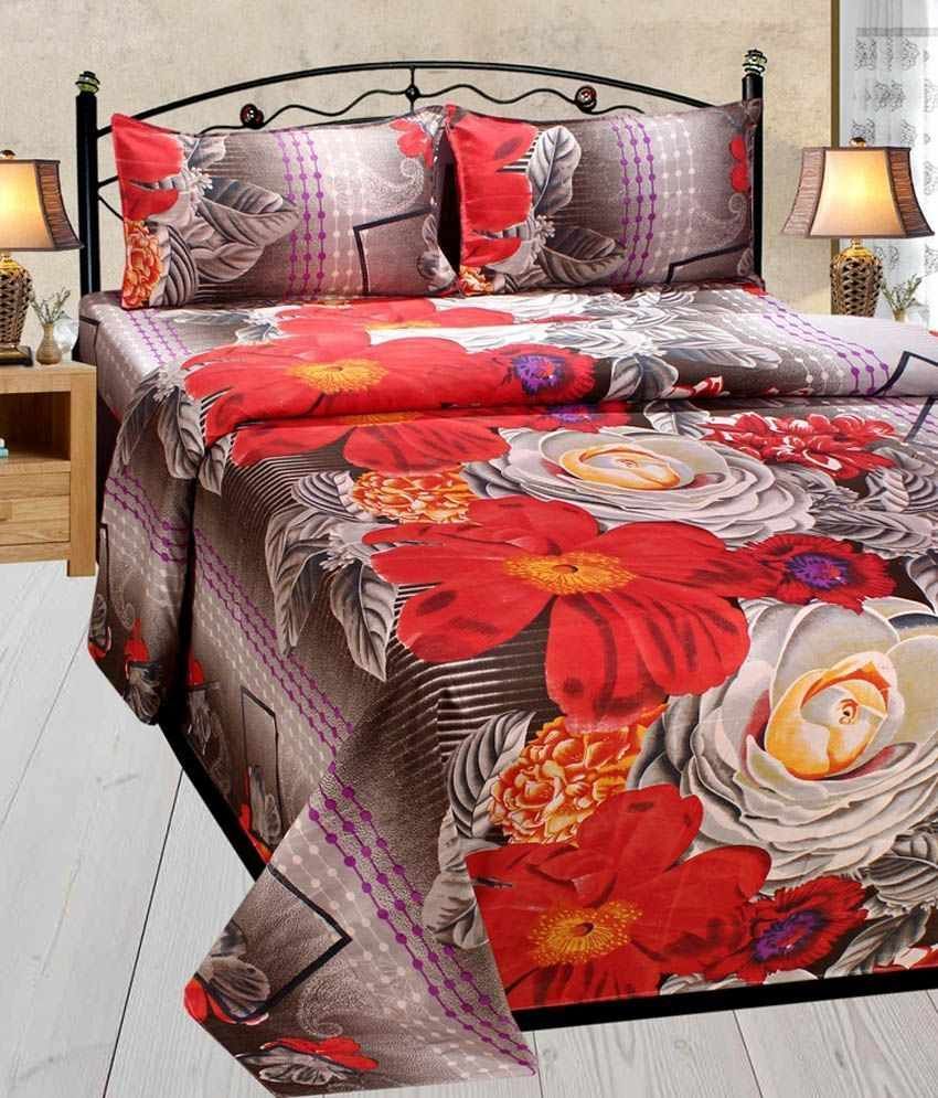 Homefab India Double Poly Cotton Printed Bed Sheet Buy Homefab India