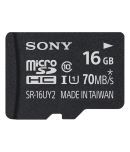 Sony 16GB SD Class 10 70 MB/s UHS-1 High Speed Memory Card (SR-16UY2)
