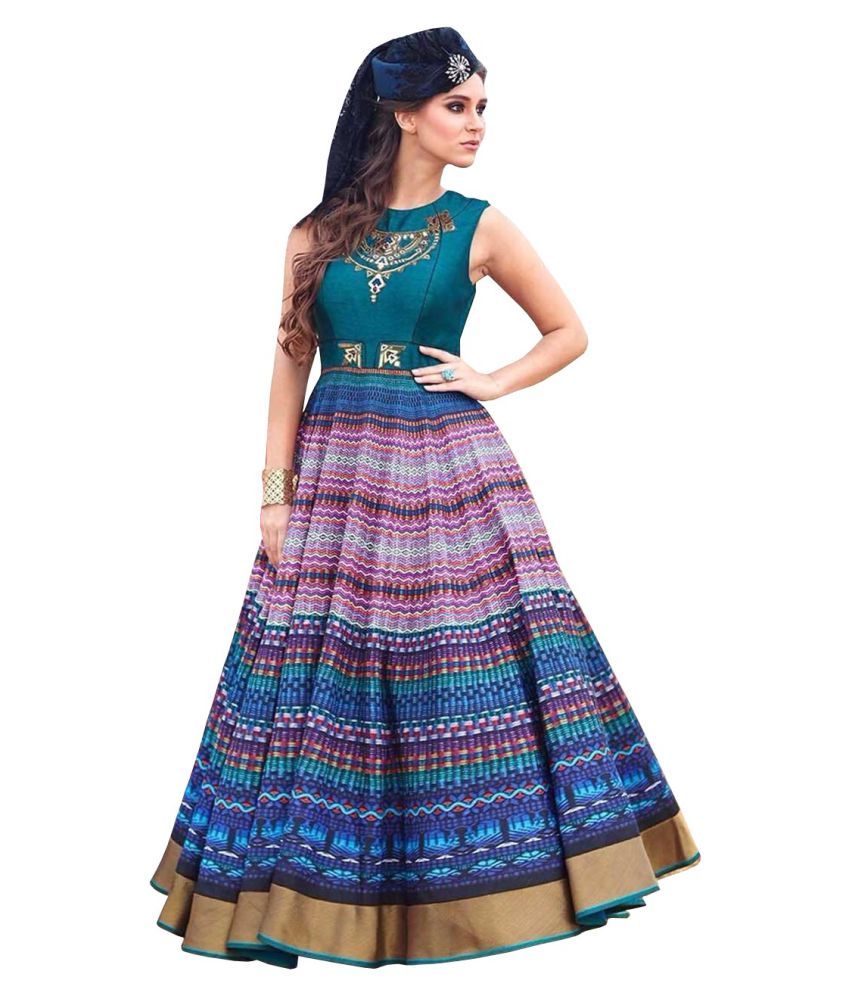 multi color gown