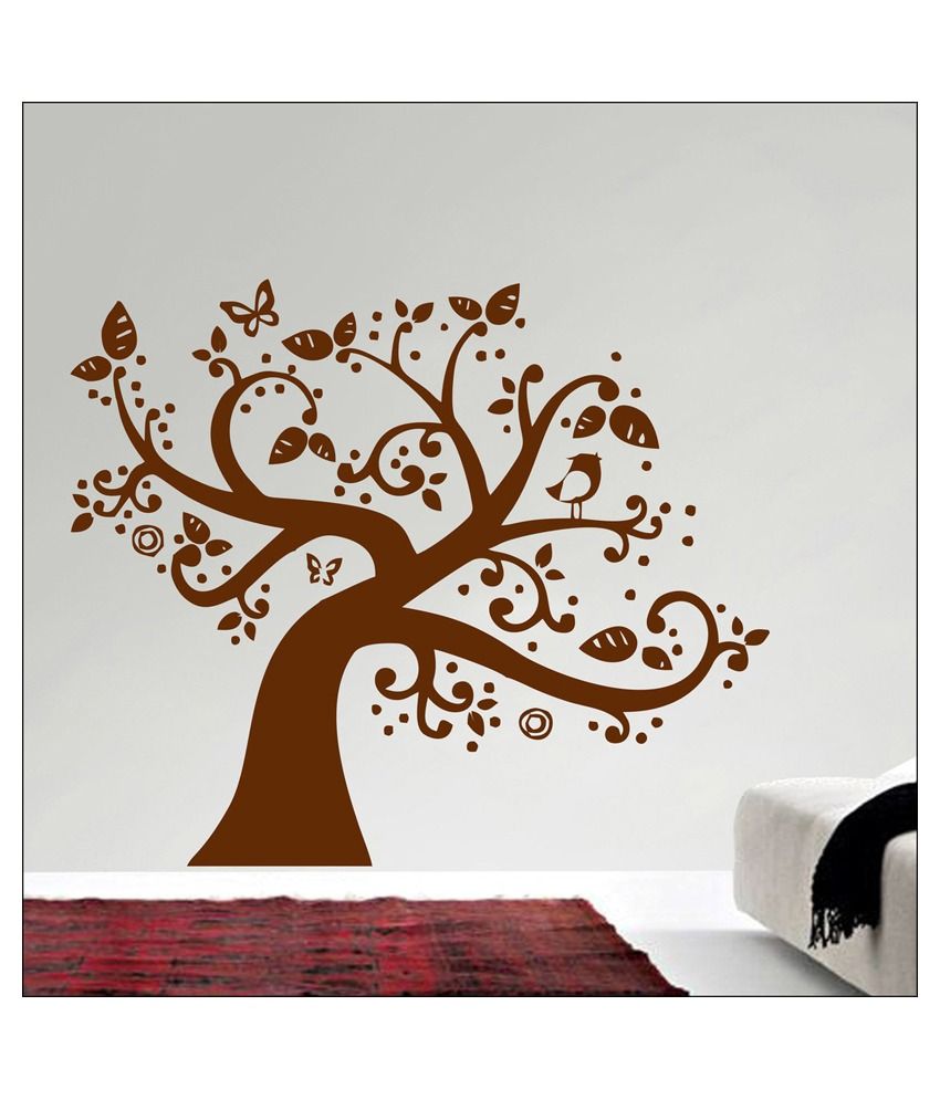     			Decor Villa Happy Tree PVC Wall Stickers