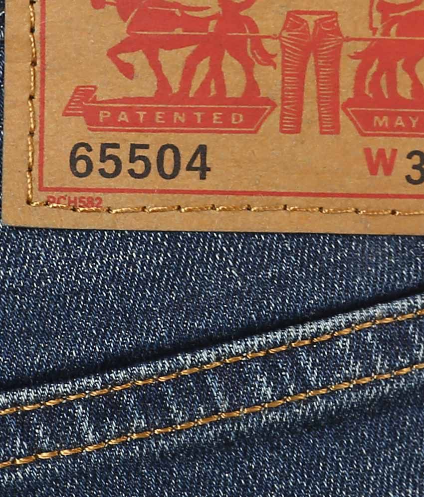 Levis Blue 65504 Skinny Fit Jeans - Buy Levis Blue 65504 Skinny Fit ...