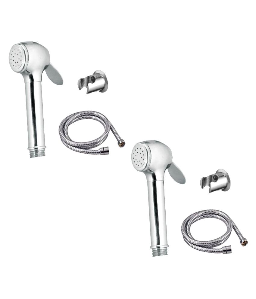 Buy Prestige Health Faucet With 1.5mtr Flexible SS Tube And Wall Hook Set of 2 Online at Low