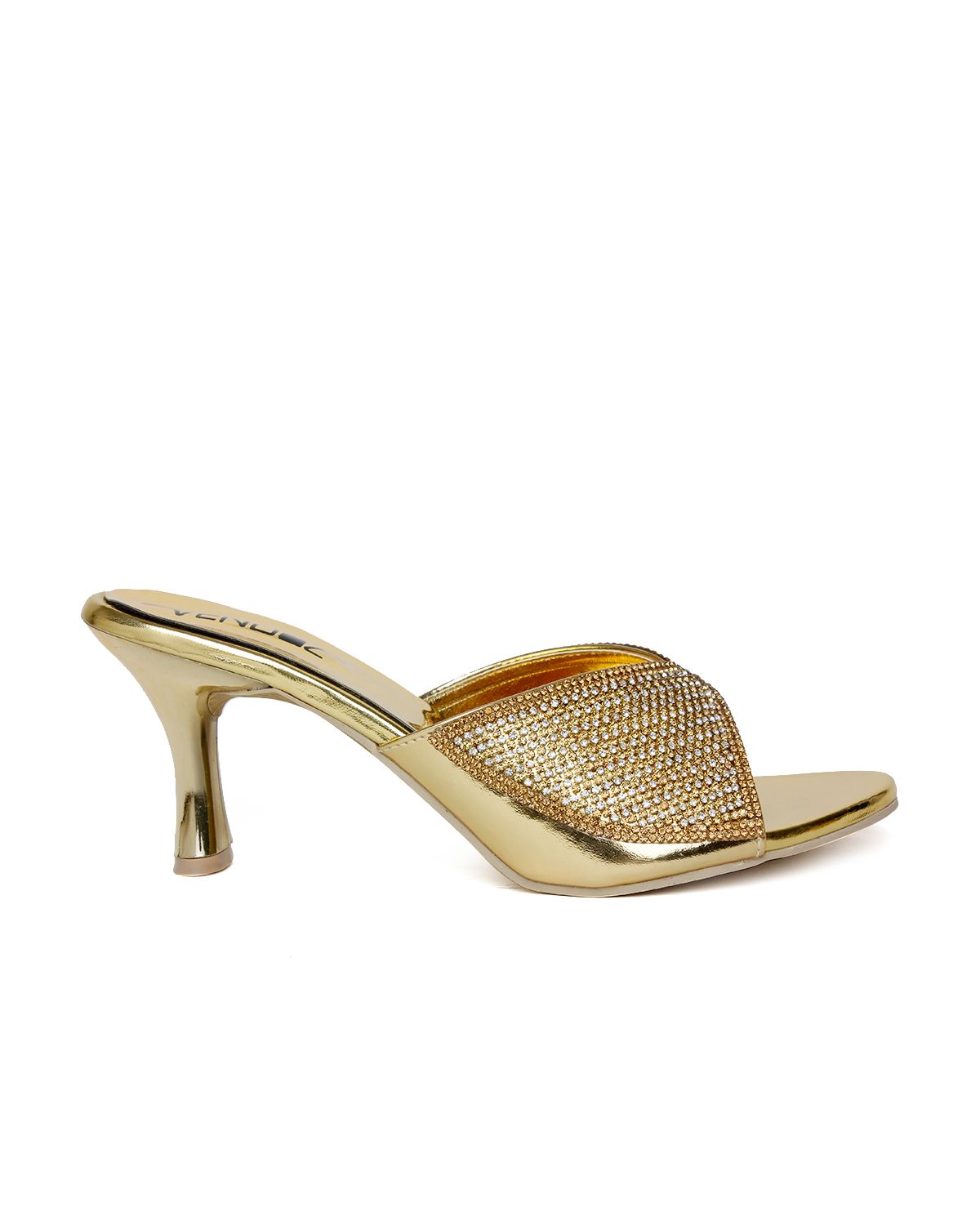 Vendoz Gold Stiletto Heels Price in India- Buy Vendoz Gold Stiletto ...