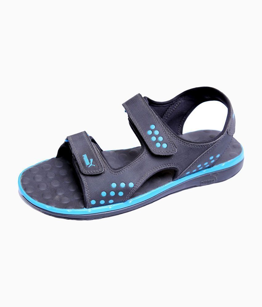 puma blue floater sandals