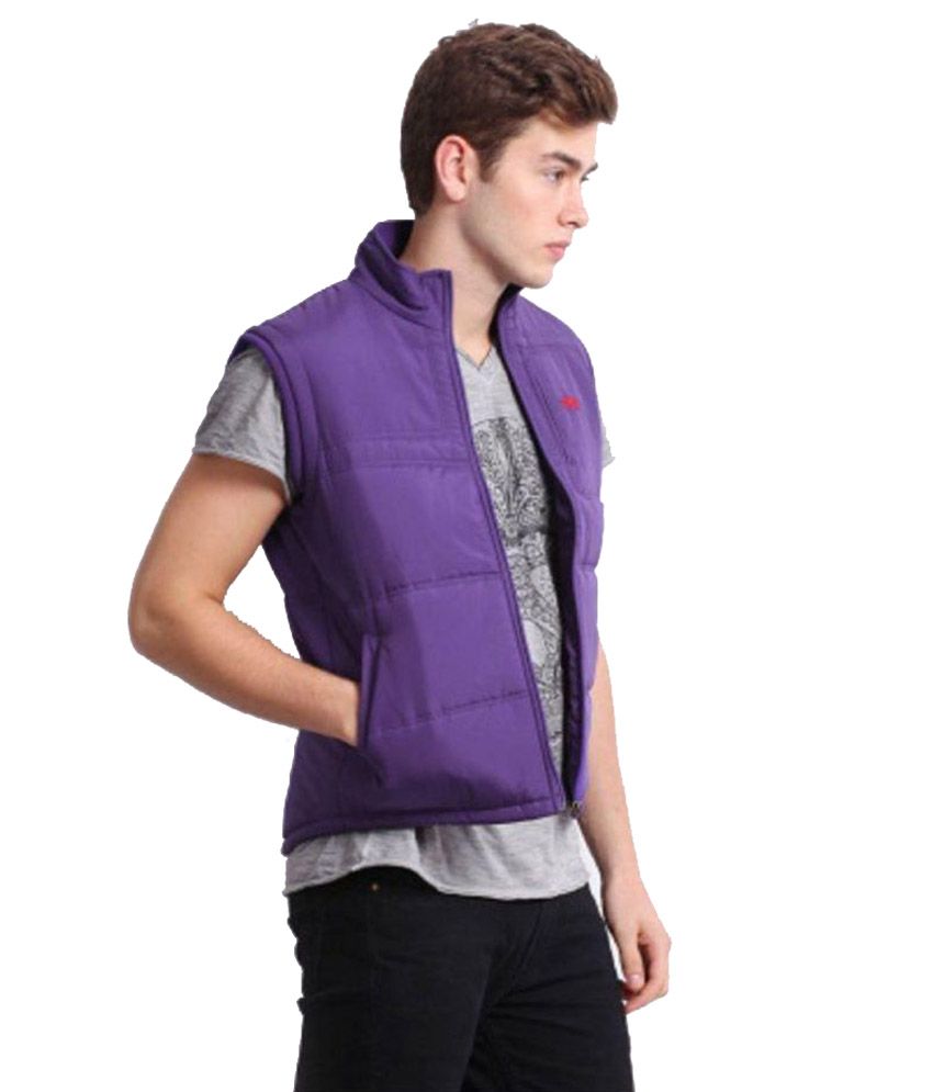 Fila Purple Polyester Viscose Terry Jacket - Buy Fila Purple Polyester Viscose Terry Jacket 