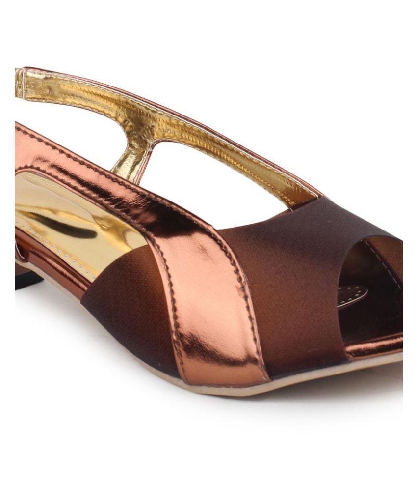 London Steps Brown Kitten Heels Price in India- Buy London Steps Brown