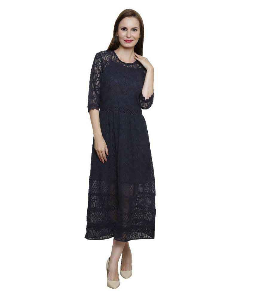 navy net dress