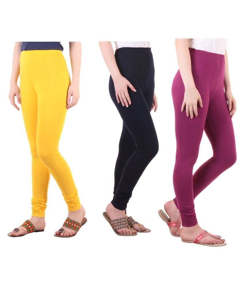     			Diaz Cotton Lycra Pack of 3 Leggings