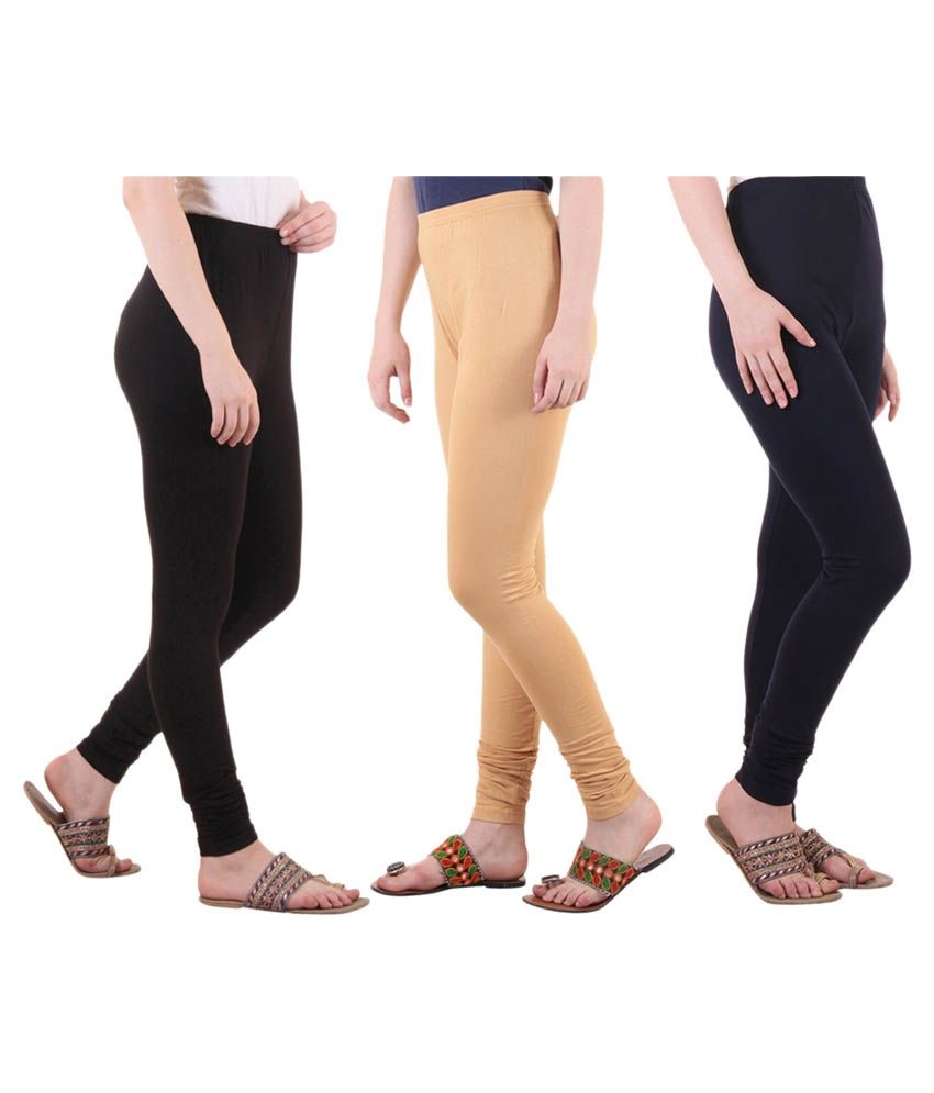     			Diaz Cotton Lycra Pack of 3 Leggings