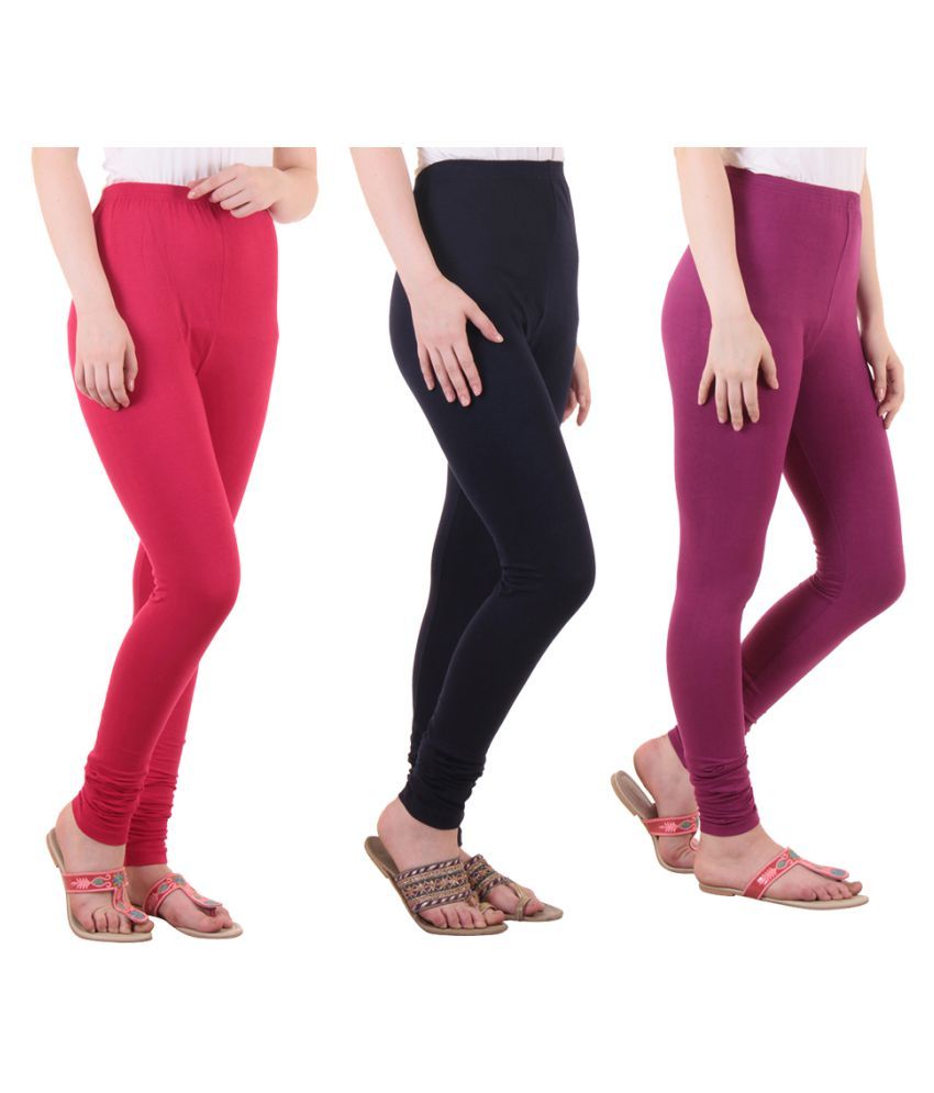     			Diaz Cotton Lycra Pack of 3 Leggings