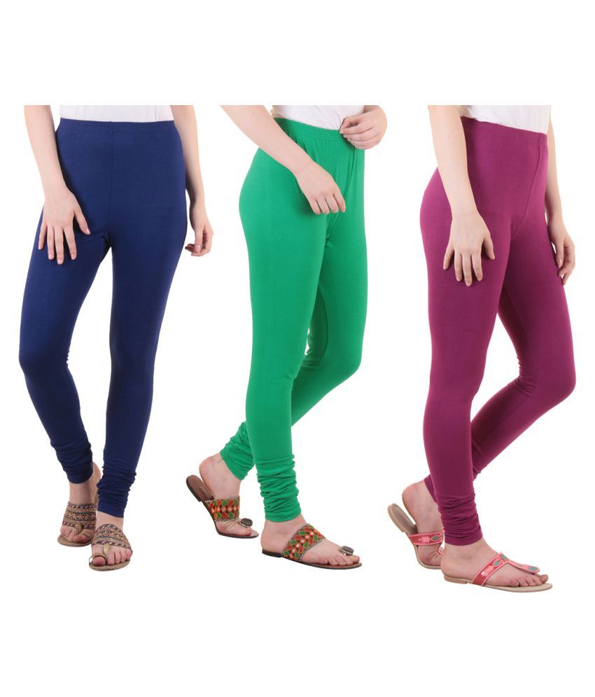     			Diaz Cotton Lycra Pack of 3 Leggings