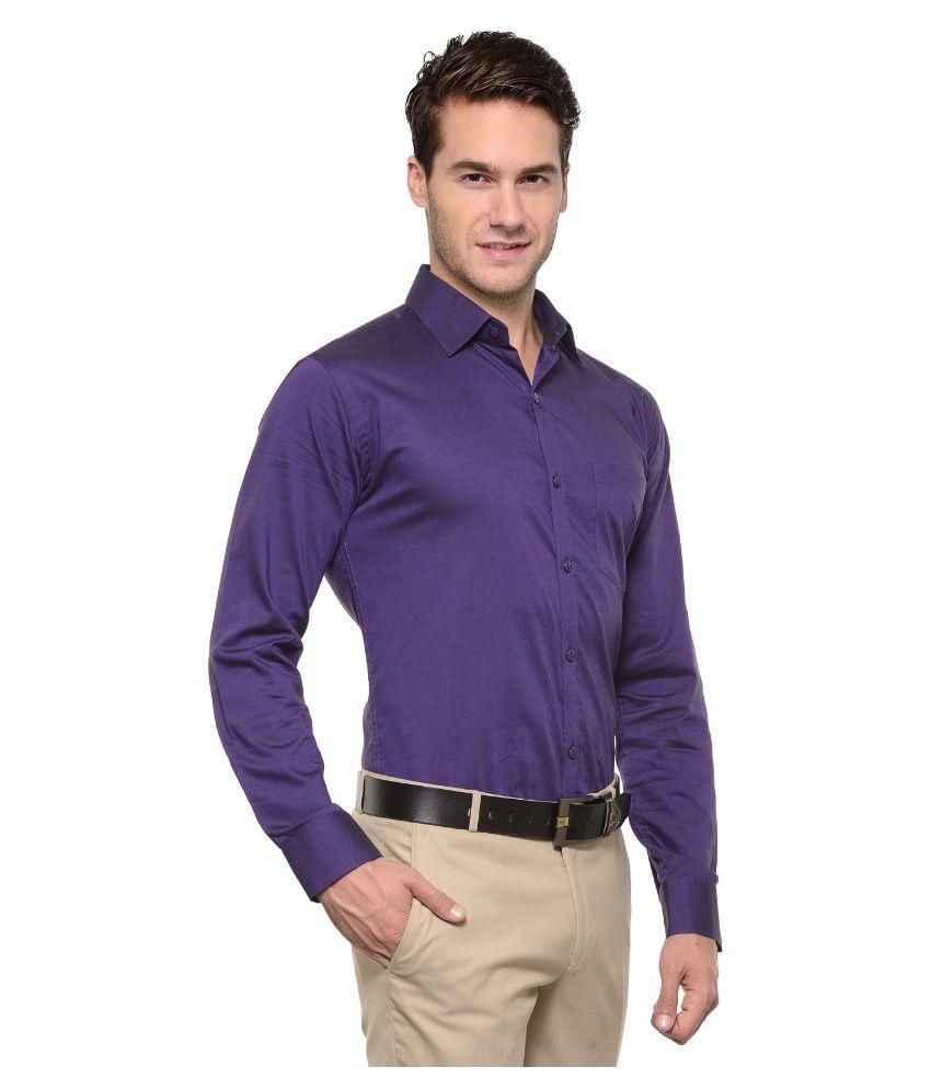 Azov Fashions Pvt Ltd Purple Formal Slim Fit Shirt - Buy Azov Fashions ...