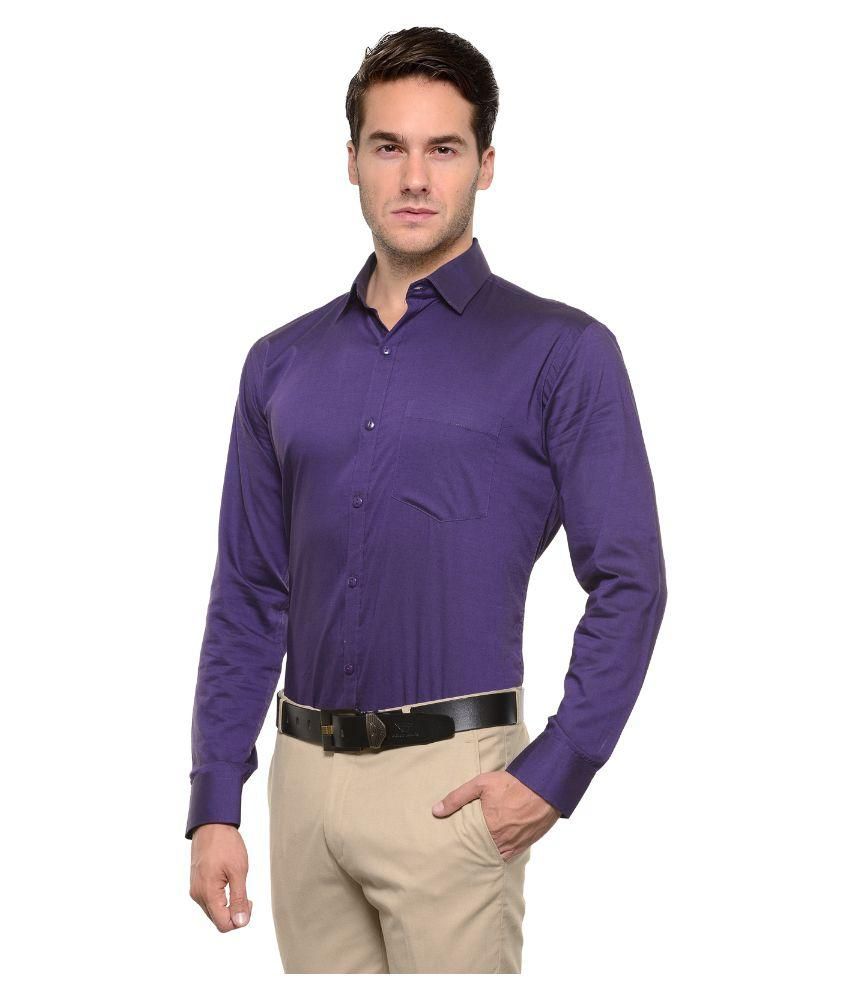 Azov Fashions Pvt Ltd Purple Formal Slim Fit Shirt - Buy Azov Fashions ...