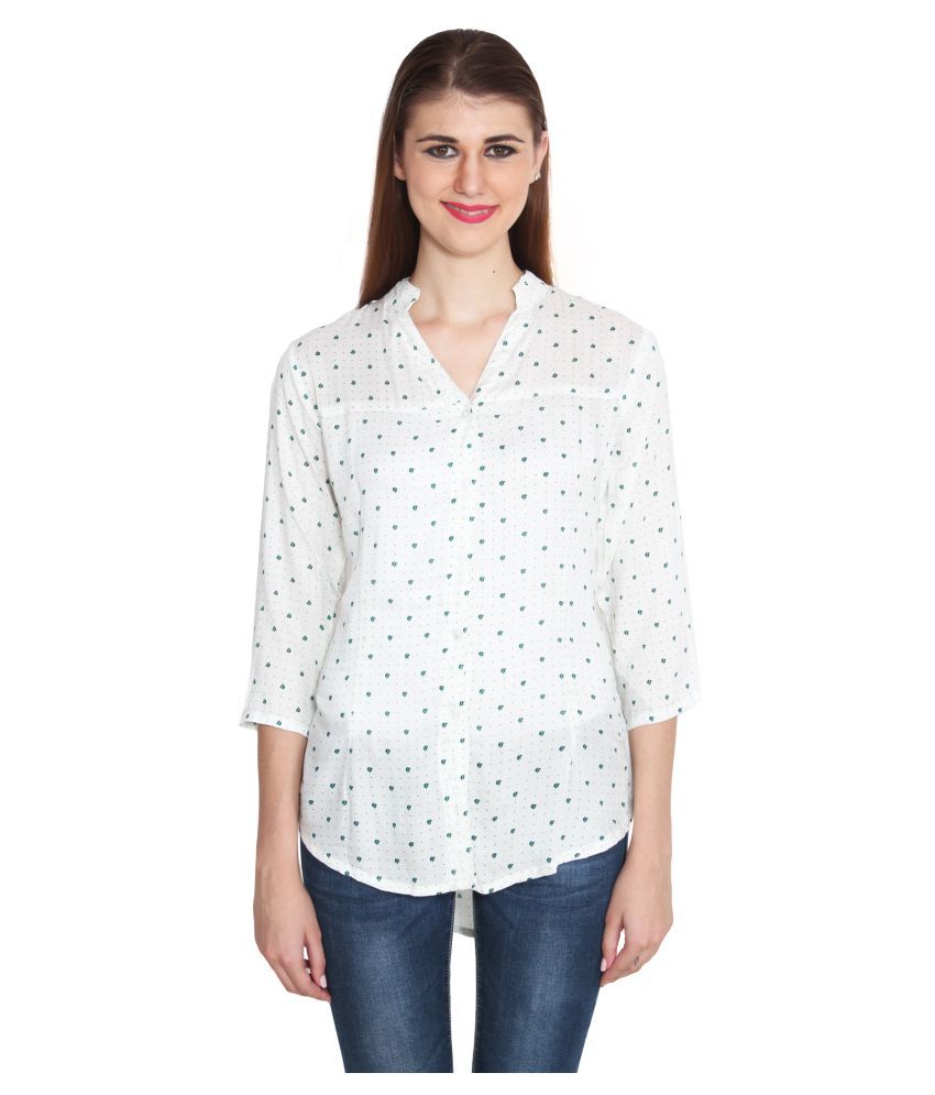 white rayon shirt