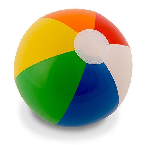 1 Dozen ~ (12) Striped Rainbow Beach Balls, 12