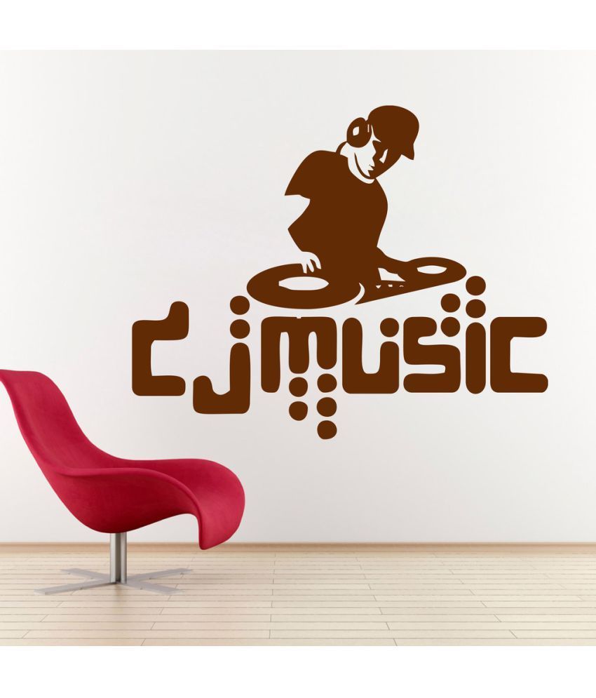     			Decor Villa D.J. Music PVC Wall Stickers