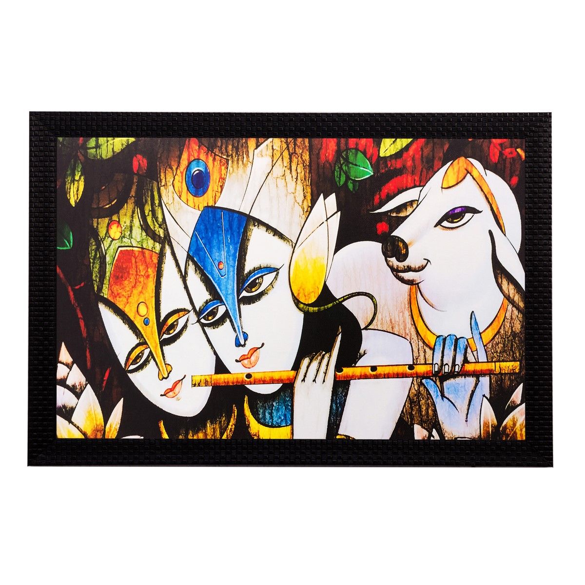     			eCraftIndia Multicoloured Radha Krishna UV Wall Art