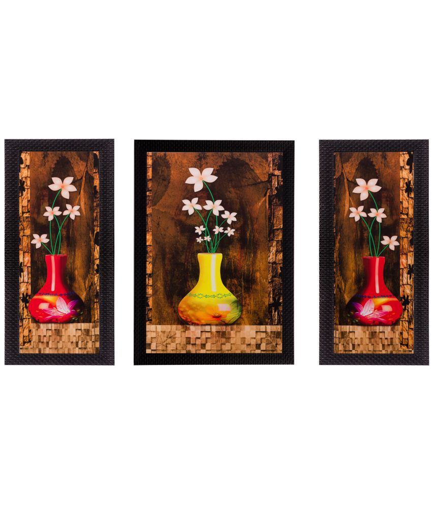     			eCraftIndia Wood Art Prints With Frame 3 Combination
