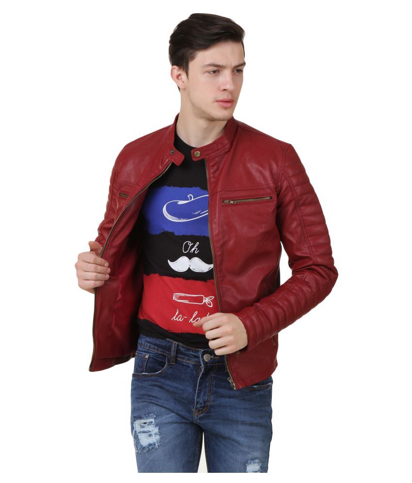 red biker pants